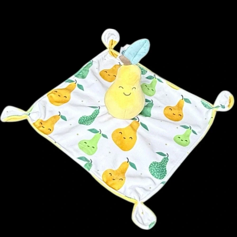 Mary Meyer Sweet Pear Fruit Soothie Lovey Security Blanket‎ 10 x 10 Yellow Lovie